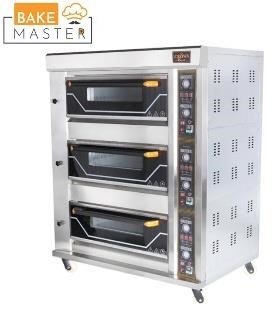 3 Deck 6 Trays Gas Deck Oven